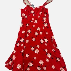 Women's Old Navy Floral Red Dress Size Small